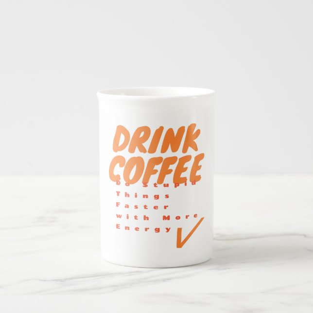 Caneca De Porcelana Taça Espresso de Café Bebida (Frente)