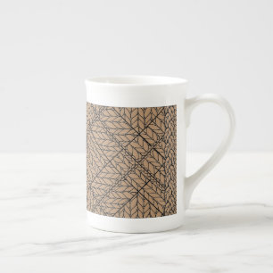 Caneca de porcelana TAN ARGYLE KNIT