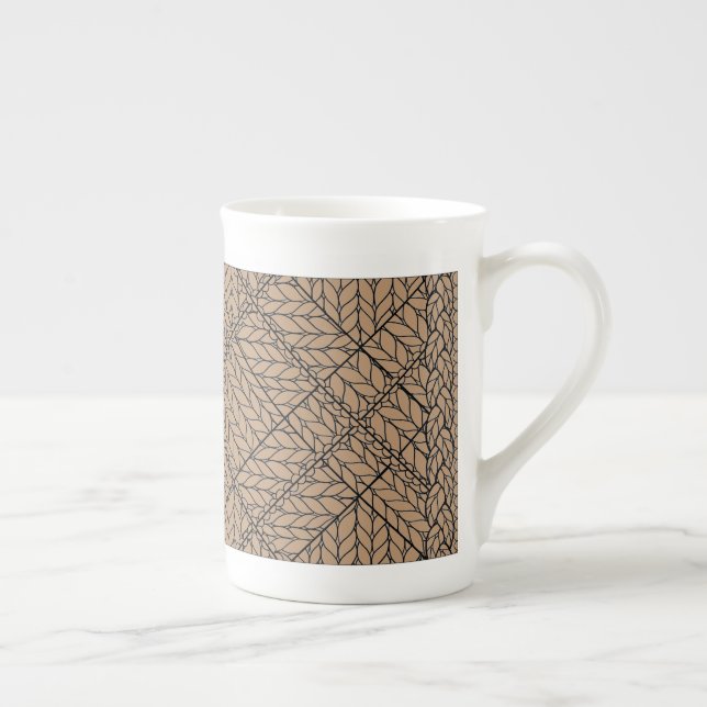 Caneca de porcelana TAN ARGYLE KNIT (Direita)