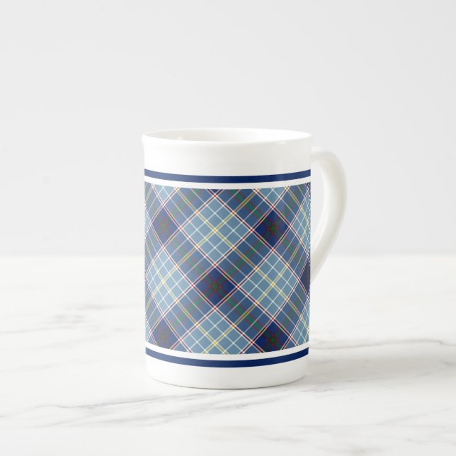 Caneca De Porcelana Tartan do estado do Texas (Frente Esquerda)