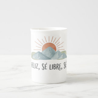 Caneca De Porcelana Taza Latte Motivacional Montañas