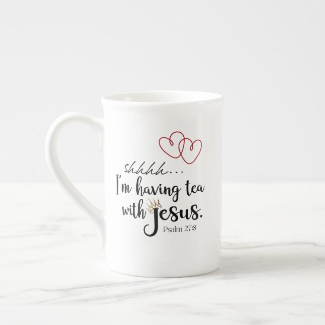 Caneca De Porcelana TEA COM JESUS Christian Quiet Time (Esquerda)