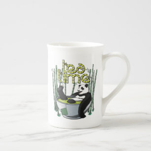Caneca De Porcelana Tea Time Panda