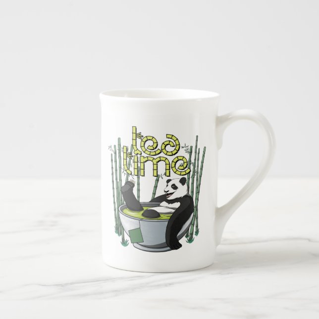 Caneca De Porcelana Tea Time Panda (Direita)