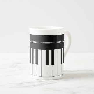 Caneca De Porcelana Teclado Piano