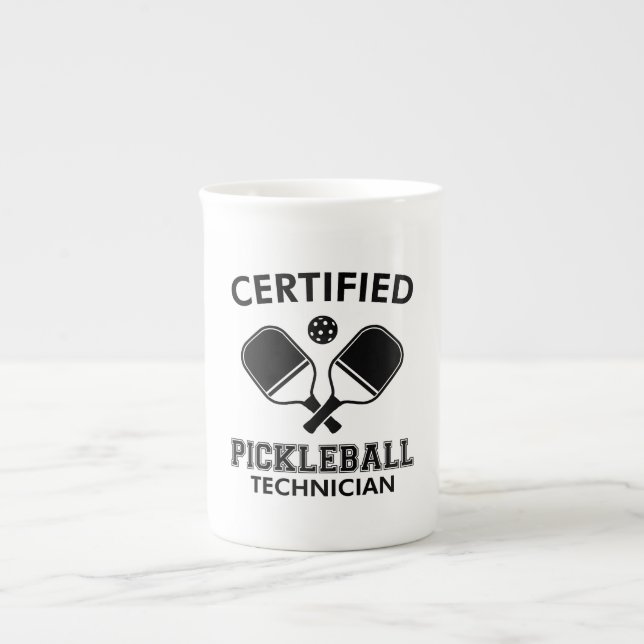 Caneca De Porcelana Técnico de Pickleball Certificado (Frente)