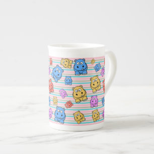 Caneca De Porcelana Tema animal do jardim zoológico colorido bonito