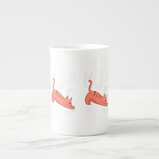Caneca De Porcelana Tempo para estender o bule de café de dois tons (Frente)