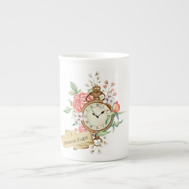Caneca De Porcelana Tempus Fugit (Frente)