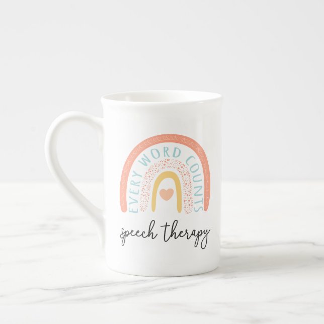 Caneca De Porcelana Terapia de Fala II - Cada Palavra Conta (Esquerda)