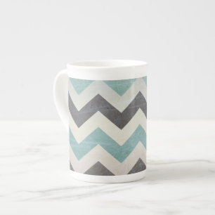 Caneca De Porcelana Teste padrão de Chevron na textura do metal por