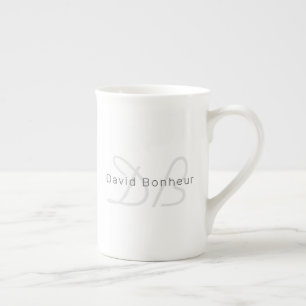 Caneca De Porcelana Texto editável para negócios, saudação ou nome