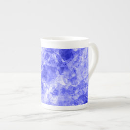 Caneca De Porcelana Textura Azul Crumplada