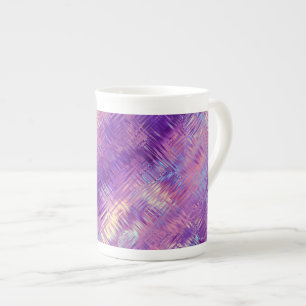 Caneca De Porcelana Textura de Gel de Cristal Roxo Ametist