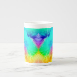 Caneca De Porcelana Textura de Pelo Macio Arco-Íris Vibrante-75201
