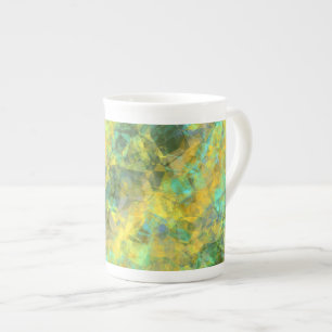 Caneca De Porcelana Textura Dourada amassada