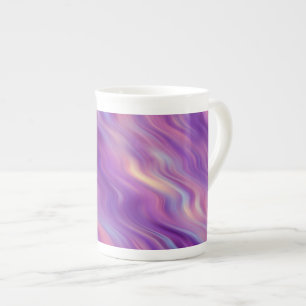 Caneca De Porcelana Textura ondulada violeta