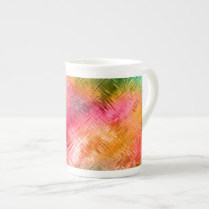 Caneca De Porcelana Textura vítrea turmalina colorida
