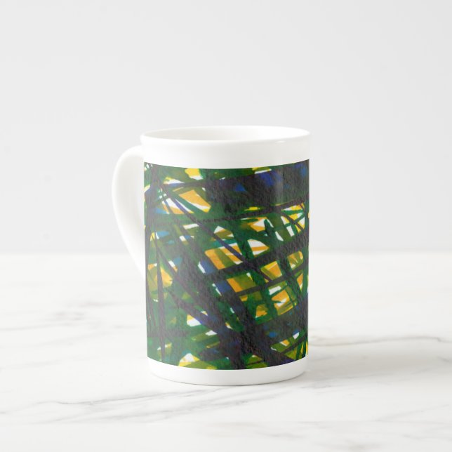 Caneca De Porcelana Thicket Verde II (Frente Esquerda)