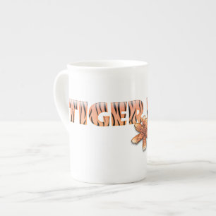 Caneca De Porcelana Tiger Mãe com Tiger Lily