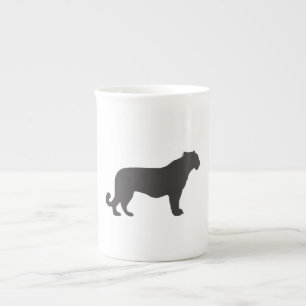 Caneca De Porcelana Tiger Silhouette