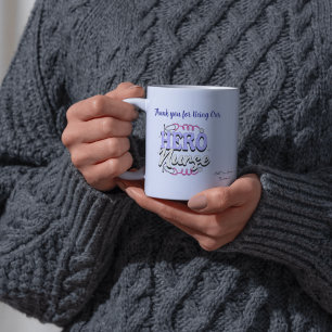 Caneca De Porcelana Típografia Enfermeira Blues Agradecimento Fofo PER