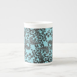 Caneca De Porcelana Toile azul