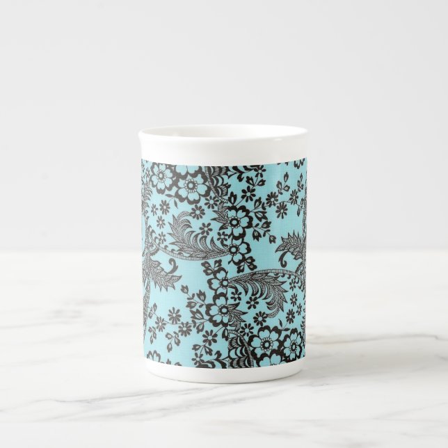 Caneca De Porcelana Toile azul (Frente)