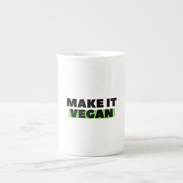 Caneca De Porcelana Tornar Vegan (Frente)