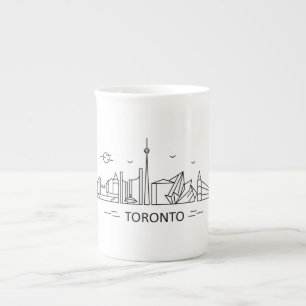 Caneca De Porcelana Toronto Canadá Lineart