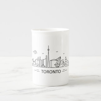 Caneca De Porcelana Toronto Canadá Lineart