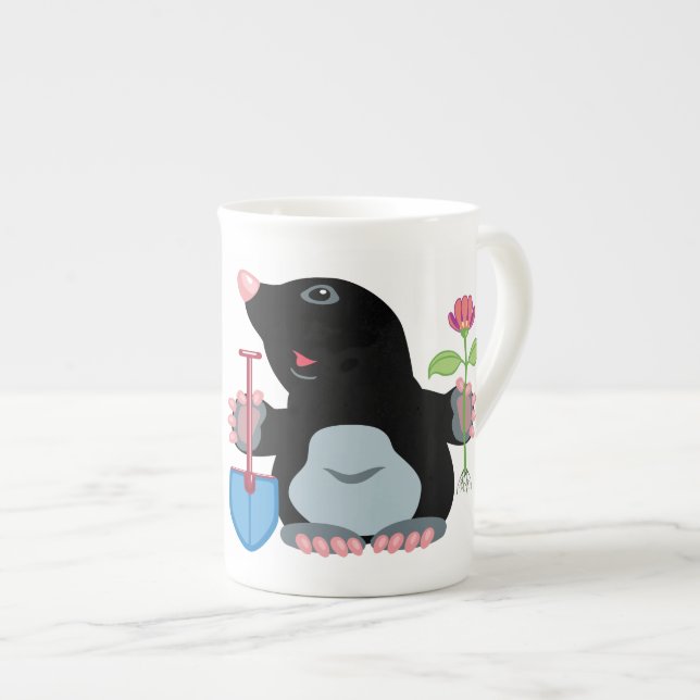 Caneca De Porcelana toupeira (Frente Esquerda)