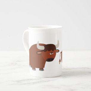 Caneca De Porcelana Touro de Cartoon Bonito na China