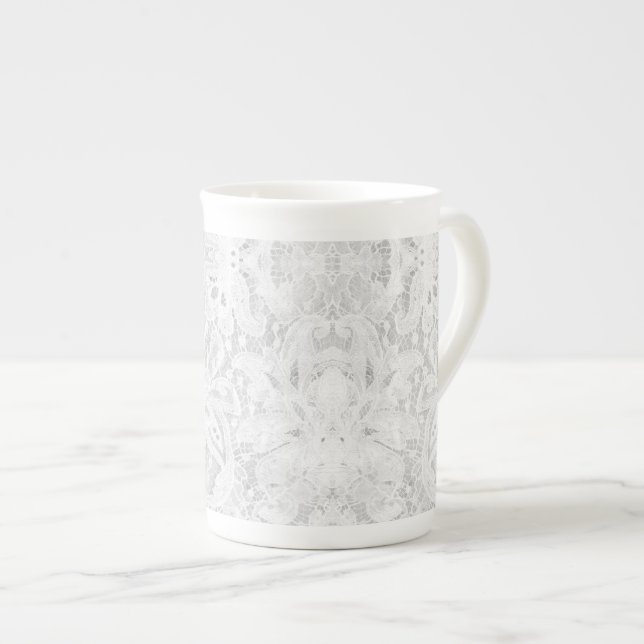Caneca De Porcelana Traço branco de queda (Frente Esquerda)