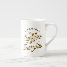 Caneca De Porcelana Transformando Café em Insights Humor de Dados