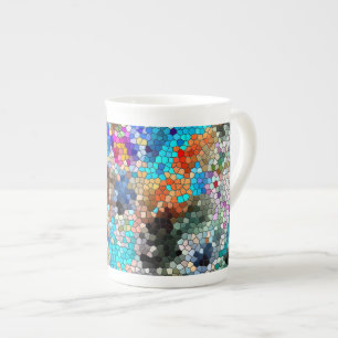 Caneca De Porcelana TTEQOTGCubismoINV SGDRKDP AZUL