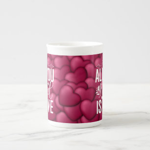Caneca De Porcelana Tudo que você precisa é amor