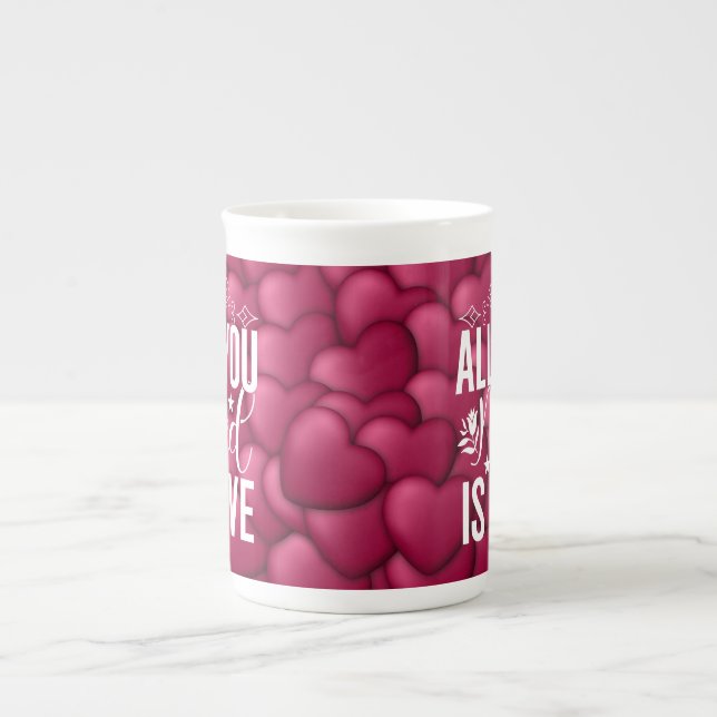 Caneca De Porcelana Tudo que você precisa é Love-20230 (Frente)