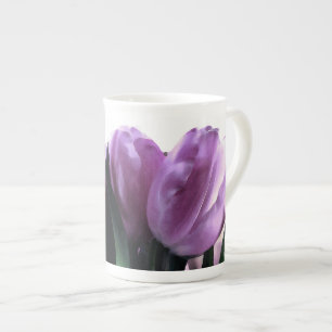 Caneca De Porcelana Tulipas Primavera Florais Especiais