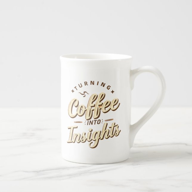 Caneca De Porcelana Turning Coffee Into Insights Data Humor (Direita)