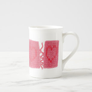 Caneca de porcelana TWO HEARTS KNIT