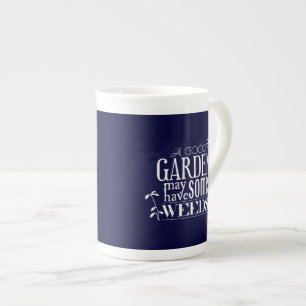 Caneca De Porcelana Um bom jardim pode ter algumas ervas daninhas