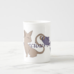 Caneca De Porcelana "Um momento de Purrecious" pode e bule