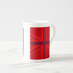 Caneca De Porcelana Union Jack vermelho