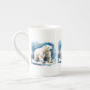 Caneca De Porcelana Urso polar-bonito amante ártico