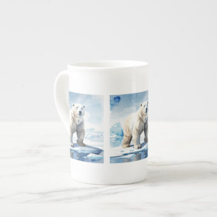 Caneca De Porcelana Urso polar-bonito amante ártico