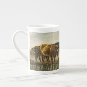 Caneca De Porcelana Vacas em um rio Aelbert Cuyp