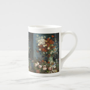 Caneca De Porcelana Van Gogh ainda vive com flores e Rosas