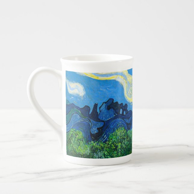 Caneca De Porcelana Van Gogh Olive Trees em Paisagem Montanhosa (Esquerda)