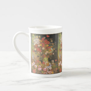 Caneca De Porcelana Van Gogh Vintage Peonies e Chrysanthemum